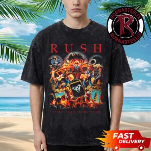 Rush Band Fifty Something Tour 2026 Toronto Pop Up Merch Tee at Scotiabank Arena On August 7 8 9 2026 Washed T Shirt