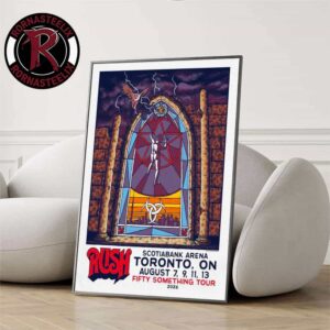 Rush Band Toronto Ontario 2026 Venue Poster At Scotiabank Arena On August 13 2026 Fifty Something Tour 2026