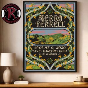 Sierra Ferrell Event Poster 2026 Santa Barbara Show At Santa Barbara Bowl On August 6 2026 Art By Sight Study Poster Decor Canvas