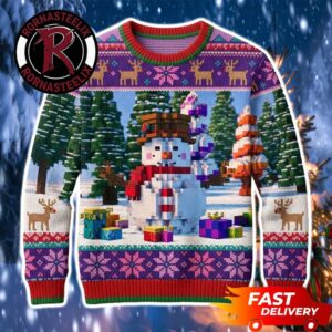Snowman Minecraft For Christmas 2026 Minecraft Ugly Sweater