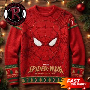 Spider Man Brand New Day Christmas Gift Red Spiderweb Spider Man Ugly Sweater