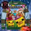 Santa Claus Voxel Christmas Delivery Minecraft Ugly Sweater Santa Claus Voxel Christmas Delivery Minecraft Ugly Sweater