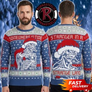 Stranger In A Strange Land Holiday Christmas Iron Maiden Ugly Sweater