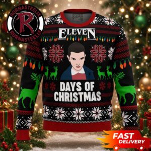 Stranger Things Eleven Days Of Christmas 2026 Stranger Things Ugly Sweater