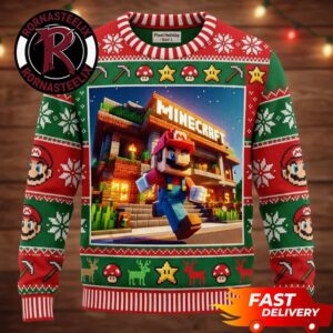 Super Mario x Minecraft 2026 Christmas Gift Minecraft Ugly Sweater