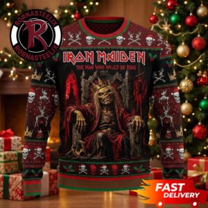 The Man Who Would Be King Iron Maiden Ugly Sweater