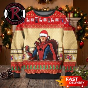 Tom Holland Peter Parker Spider Man Christmas DrStrange Pattern Spider Man Ugly Sweater