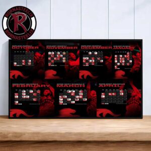 Toronto Raptors NBA Official Schedule 2026 27 Season Poster Decor