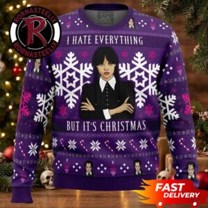 Wednesday Addams I Hate Everything But It’s Christmas 2026 Wednesday Ugly Sweater