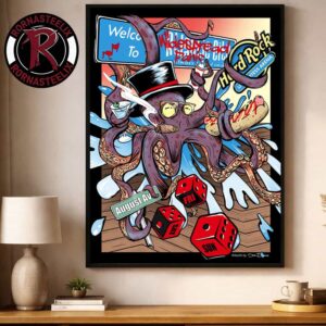 Widespread Panic Atlantic City Poster 3 Nights At Hard Rock Live at Etess Arena On August 14 To 16 2026 Atlantic City NJ Art By Mark Serlo Poster Decor Canvas