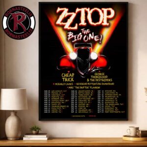 ZZ Top The Big One Tour 2026 Schedule Tour Dates Poster Decor Canvas