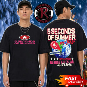 5 Seconds Of Summer Everyone’s A Star World Tour 2026 At Movistar Arena On September 16 2026 Buenos Aires AR Unisex T Shirt Two Sided