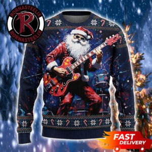 ACDC Santa Angus Young Claus Rock N Roll 2026 ACDC Ugly Sweater