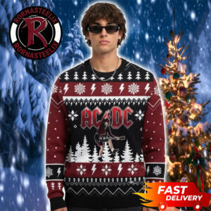 Angus Young Play Guitar Pwr Up Tour 2026 ACDC Ugly Sweater