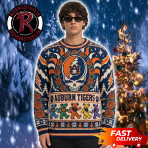 Auburn Tigers x Grateful Dead Christmas Bears Fan Gift NCAA Ugly Sweater