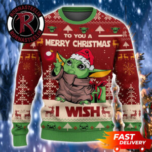 Baby Yoda Merry Christmas I Wish For You 2026 Star Wars Ugly Sweater