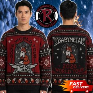 Babymetal World Tour 2026 North America Santa Claus Fox Christmas Babymetal Ugly Sweater