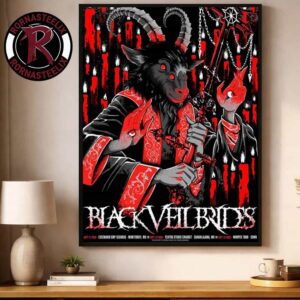 Black Veil Brides Mexico Show Poster 2026 From Sept 11 To Sept 13 2026 Demon Goat Poster Decor Canvas