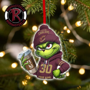 Cleveland Cavaliers x Grinch Custom Name Christmas Holiday Gift 2026 NBA Ornament