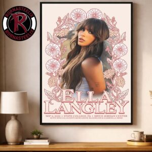 Ella Langley The Dandelion Tour 2026 Venue Poster At Bryce Jordan Center On September 11 2026 State College PA Poster Decor Canvas