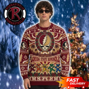 Florida State Seminoles x Grateful Dead Christmas Fan Gift NCAA Ugly Sweater