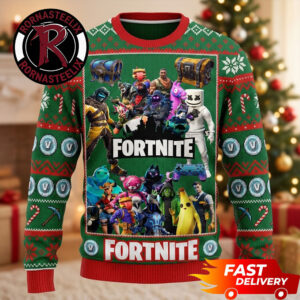 Fortnite Collab Characters Christmas Gift For Fans Fortnite Ugly Sweater