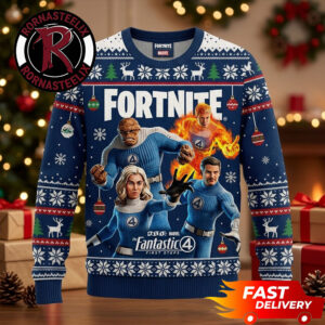 Fortnite x Marvel The Fantastic 4 First Steps Christmas Collab Gift Fortnite Ugly Sweater