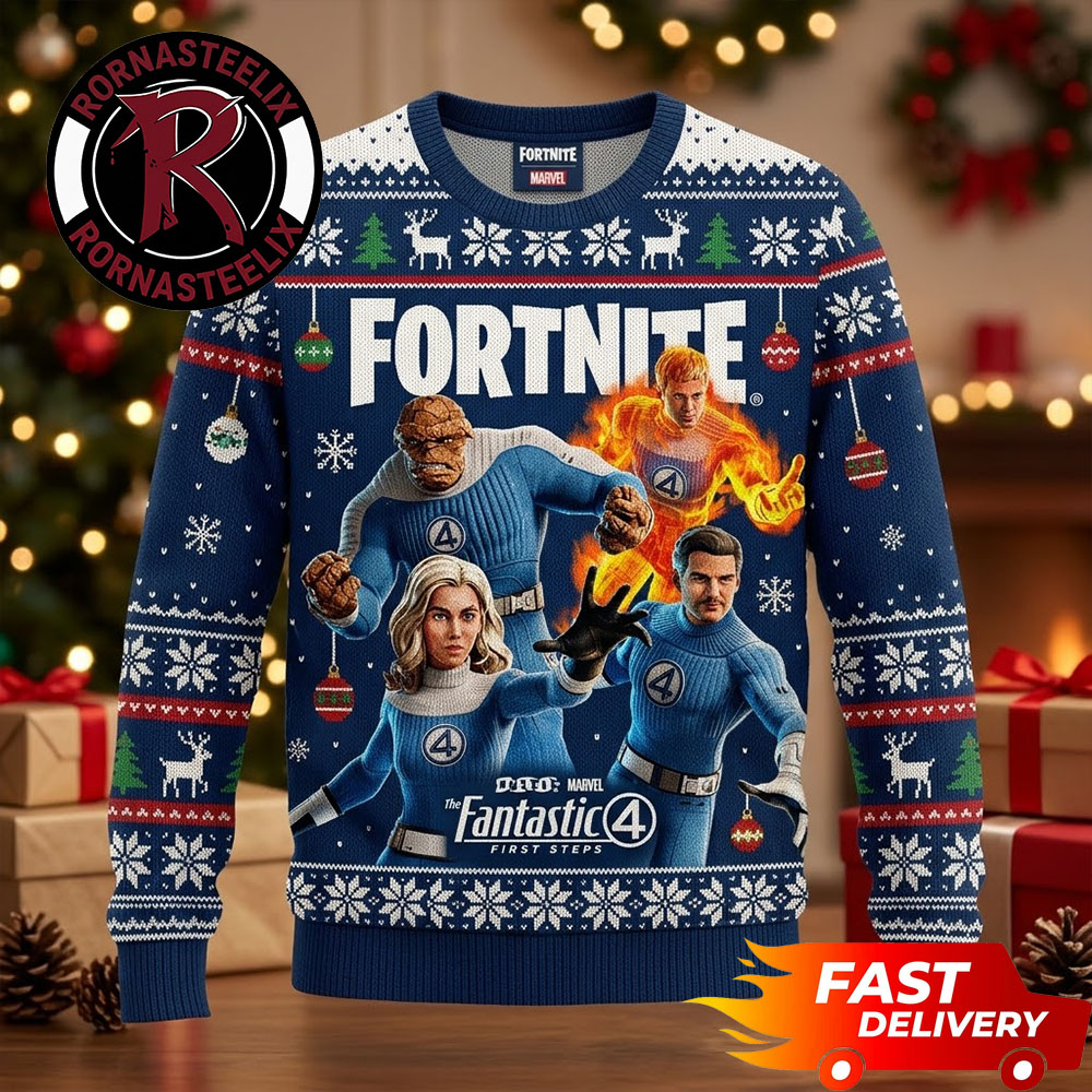 Fortnite x Marvel The Fantastic 4 First Steps Christmas Collab Gift Fortnite Ugly Sweater Fortnite x Marvel The Fantastic 4 First Steps Christmas Collab Gift Fortnite Ugly Sweater