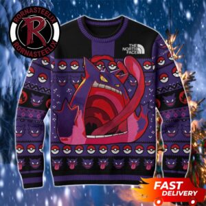 Gigantamax Gengar Ghost Pokemon x The North Face Pokemon Ugly Sweater