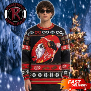 Gojo Satoru Parody Have A Break Kit Kat Christmas Jujutsu Kaisen Ugly Sweater