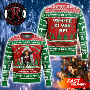 Hans Gruber Fall From Nakatomi Plaza Die Hard Funny Ugly Sweater