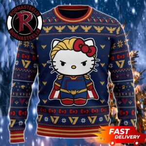 Hello Kitty x The Boys Hello Kitty as Homelander Mashup Parody Hello Kitty Ugly Sweater
