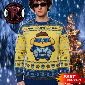 Hello Kitty x The Boys Pompompurin Cosplay A-Train Funny Christmas Hello Kitty Ugly Sweater