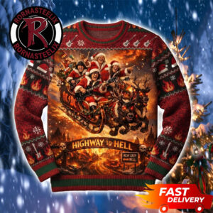 High Way To Hell ACDC Santa Claus Gift 2026 ACDC Ugly Sweater