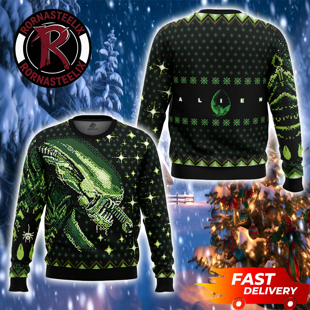 Iconic Gift Christmas Xenomorph Alien Ugly Sweater Iconic Gift Christmas Xenomorph Alien Ugly Sweater