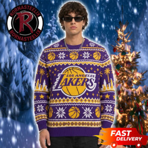 Los Angeles Lakers Christmas Gift 2026 Basketball NBA Ugly Sweater