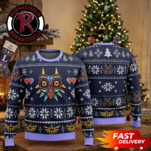 Majora Mask Purple Pattern Christmas Gift Legend Of Zelda Ugly Sweater