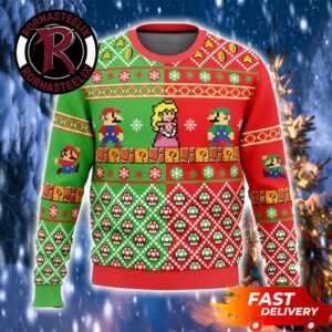 Mario And Luigi Princess 2D Game Super Mario Bros Super Mario Ugly Sweater