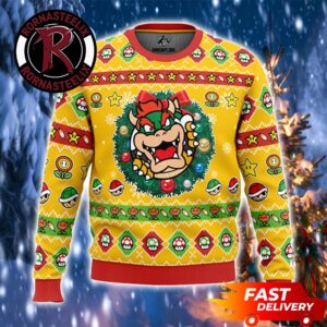 Mario Bros Merry Christmas Bowser Dragon Villain Christmas Super Mario Ugly Sweater