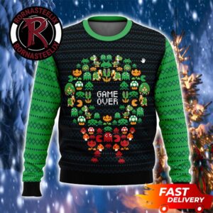 Mario Game Over Nintendo Gift Christmas Super Mario Ugly Sweater