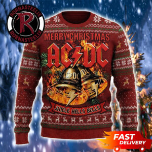 Merry Christmas Jingle Hells Bells 2026 ACDC Ugly Sweater