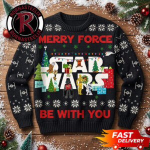 Merry Force Mas Be With You Star Wars Ugly Sweater