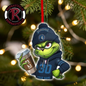 Minnesota Timberwolves x Grinch Coffee Custom Name Christmas Holiday Gift 2026 NBA Ornament