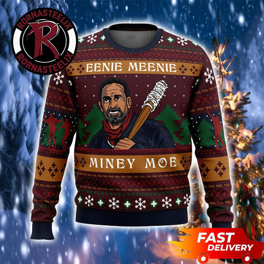 Negan Eenie Meenie Miney Moe The Walking Dead Ugly Sweater Negan Eenie Meenie Miney Moe The Walking Dead Ugly Sweater