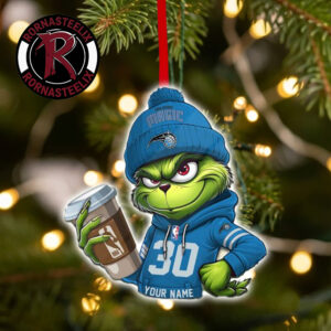Orlando Magic x Grinch Coffee Custom Name Christmas Holiday Gift 2026 NBA Ornament