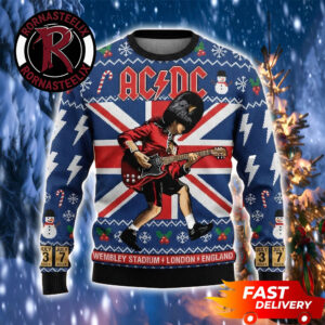 Pwr Up Tour London Soldier Angus Young 2026 Christmas ACDC Ugly Sweater