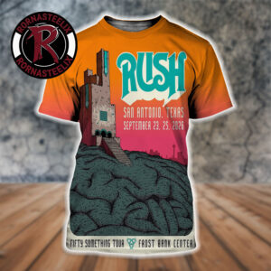 Rush Fifty Something Tour 2026 San Antonio Texas Event Poster At Frost Bank Center On September 23 25 2026 All Over Print Shirt