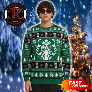 Starbucks Coffee Cup Black And Green Christmas 2026 Ugly Sweater