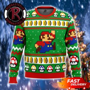 Super Mario 2D Game Nitendo Gift Super Mario Ugly Sweater