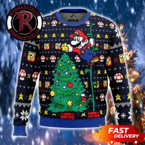 Super Mario Decor Christmas Tree Gift Super Mario Ugly Sweater